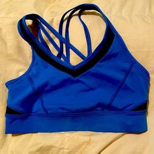 Blue Lululemon sports bra